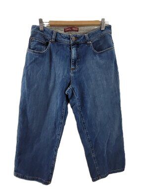 Izod Jeans Women's 10 Blue Just Right Crop Stretch Cotton Denim 30x20 Pockets